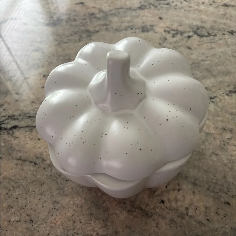 Ceramic Pumpkin-Shaped Container - Picture 2 of 5
